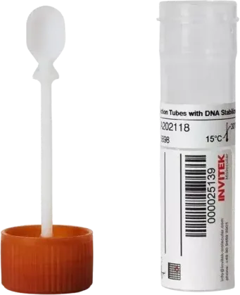 Stool sample collection tube for a gut microbiome test