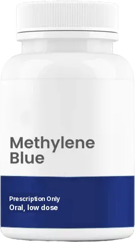 Bottle of low-dose oral methylene blue