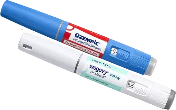 Ozempic and Wegovy semaglutide pens