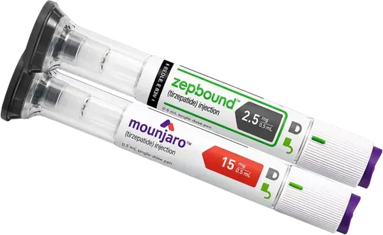 Zepbound and Mounjaro tirzepatide pens